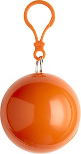 BALERÍNA Pláštěnka v přívěsku s karabinou, oranžová