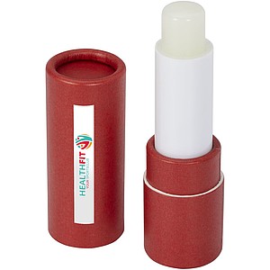 Balzám na rty s vanilkovým aroma, papírový obal, červený