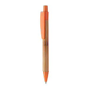 Bambusové KP s modrou náplňou a oranžovými detailmi