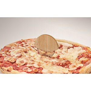 Bambusový krájač na pizzu, béžová