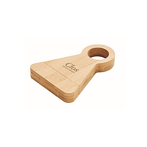 Bambusový stojan a otvírák, světle hnědá