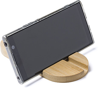Bambusový stojánek na mobil a tablet - reklamní předměty