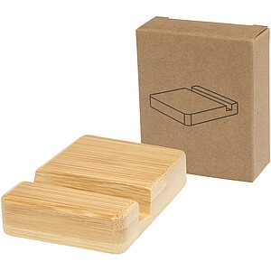 Bambusový stojánek na telefon, hnědá