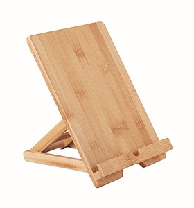 Bambusový stojánek tabletu, středně hnědá