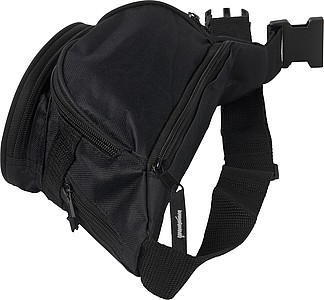 BARBORKA Ľadvinka s 5 vreckami na zips, čierna