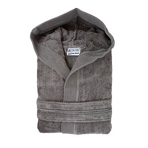 BARCELOSA Sametový župan s kapucí 450 gr/m2, světle hnědá, XXL/XXXL