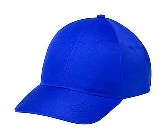 Baseballová čepice se 6ti panely a zapínáním na suchý zip, modrá