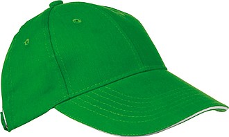 Baseballová čepice z bavlny, neobsahuje AZO, zelená
