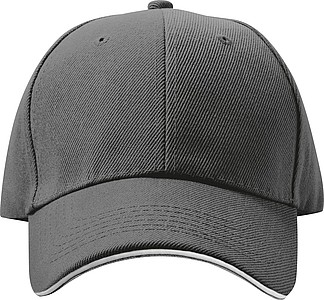Baseballová kšiltovka z bavlny, neobsahuje AZO, stříbrná