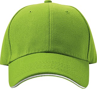 Baseballová kšiltovka z bavlny, neobsahuje AZO, světle zelená