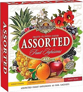 BASILUR Fruit Infusions Assorted přebal 40 gastro sáčků