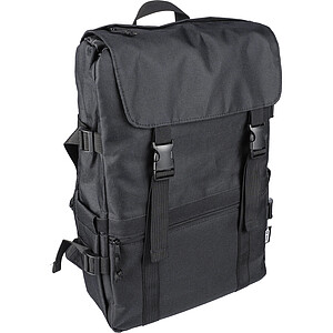 Batoh na notebook 15", 11 l, z recyklovaného materiálu, černá