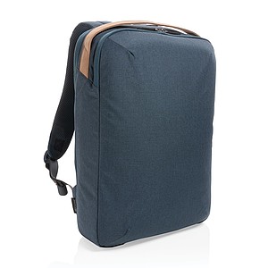 Batoh na notebook 15,6" s hnedým uchom, námornícka modrá