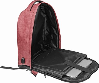 Batoh na notebook se skrytým zipem, červený