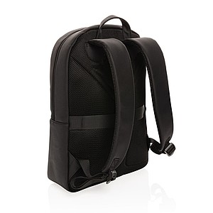 Batoh na notebook z veganské kůže Swiss Peak, černá