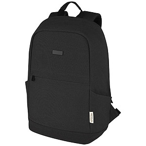 Batoh s ochranou proti krádeži a miestom na notebook, recyklované materiály, čierny