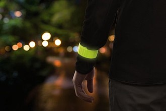 BELTO Reflexní svinovací pásek na ruku, stříbrná