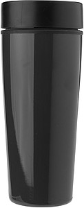 BERGIL Dvojstenný termohrnček, nerez/plast, 0,45 l, čierny