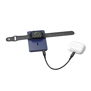 Bezdrátová magnetická powerbanka Urban Vitamin Marin 5000mAh, světlá námořní modrá