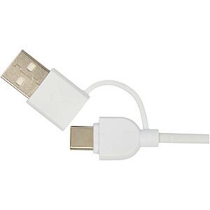 Bezdrátová nabíjecí podložka o výkonu 15 W z recyklovaného plastu, bílá