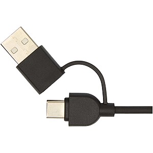 Bezdrátová nabíjecí podložka o výkonu 15 W z recyklovaného plastu, černá