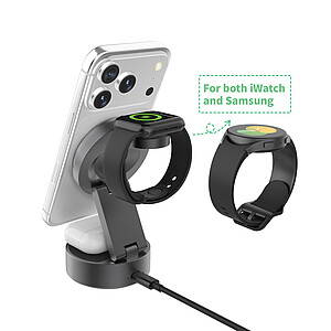 Bezdrátová nabíječka Quantum RCS 25W 3v1, šedá