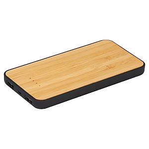Bezdrátová power banka, 8 000 mAh, hnědá
