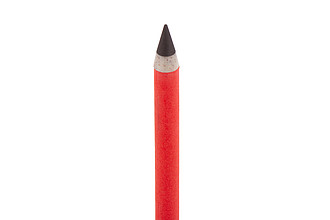 Bezinkoustové pero s víčkem z ekologických materiálů, červené