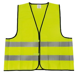 Bezpečnostná vesta s reflexnými pruhmi, fluorescenčná zelená