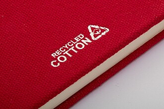 Blok potažený recyklovanou bavlnou, červená