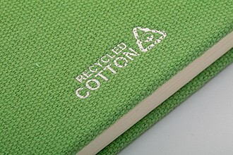 Blok potažený recyklovanou bavlnou, světle zelená
