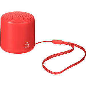 Bluetooth reproduktor z recyklovaného materiálu, červená