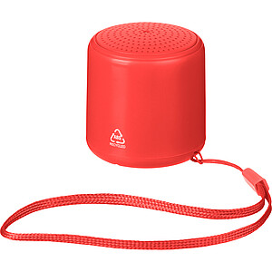 Bluetooth reproduktor z recyklovaného materiálu, červená