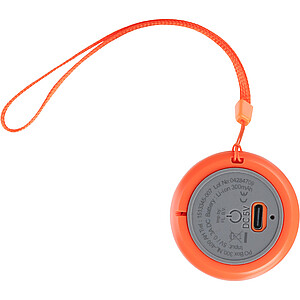 Bluetooth reproduktor z recyklovaného materiálu, oranžová
