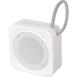 Bluetooth reproduktor z recyklovaných materiálov, biela