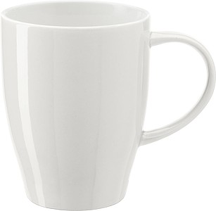 BONE Porcelánový hrnček s bielym vnútrom, objem 350 ml, biely