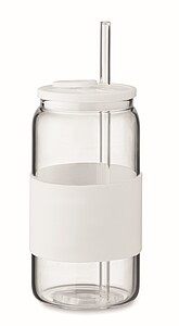 Borosilikátová pohár 550 ml s br, biela
