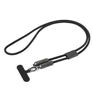 BOVALINO Multifunkční 65W nabíjecí a datový kabel, černá/šedá