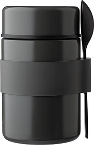 Box na obed z nehrdzavejúcej ocele, 460 ml, sivá