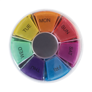 Box na pilulky, týdenní, bílá