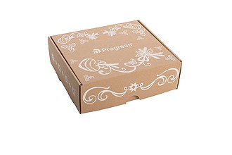 BOXELA Krabica bez potlače 28 x 25 x 9 cm, hnedá, e-vlna, stredná