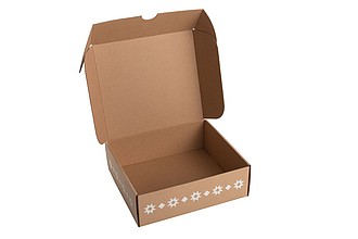 BOXELA Krabica bez potlače 28 x 25 x 9 cm, hnedá, e-vlna, stredná