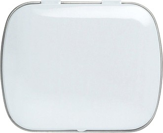 BOXÍK Kovová krabička s mätovými cukríkmi, biela