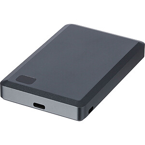 Brandcharger powerbanka 10 000 mAh z recyklovaného materiálu, gunmetal