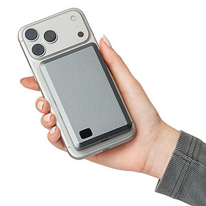 Brandcharger powerbanka 10 000 mAh z recyklovaného materiálu, gunmetal