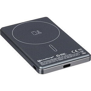 Brandcharger powerbanka 5 000 mAh z recyklovaného materiálu, gunmetal