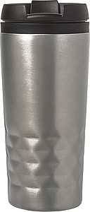 BRILON Termohrnek nerezový cestovní s plastovým víčkem, 300 ml, stříbrný - termohrnek s vlastním potiskem