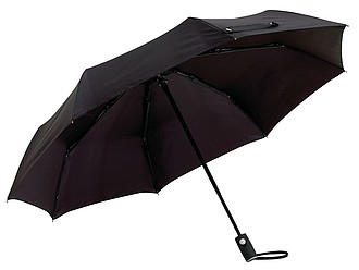 BURIAN Automatický větruvzdorný skládací deštník, černá - reklamní deštníky