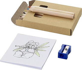 CAMIGO Sada 6 ks pasteliek, orezávačka a blok