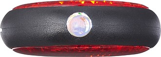 Červené světýlko s karabinou - reflexní vesta s potiskem